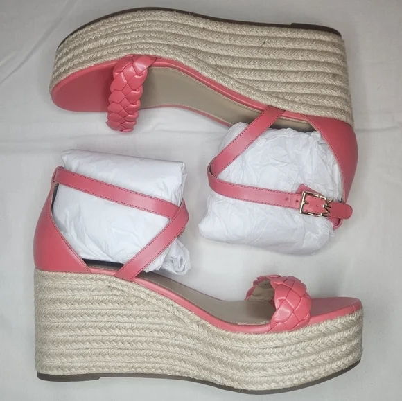 MICHAEL Michael Kors Serena Wedge Espadrille Sandals Color Dahlia Retail $145 - Picture 2 of 15